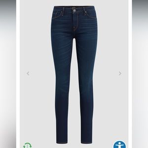 Hudson Nancy low rise skinny crop jeans dark blue denim size 26